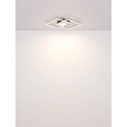 Globo - LED stmievateľné stropné svietidlo LED/32W/230V 2700-6500K 42,6x42,6 cm čierna + diaľkové ovládanie