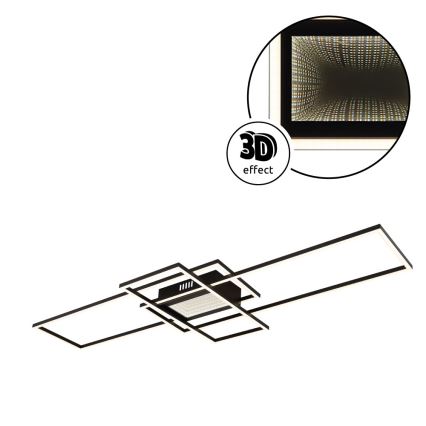 Globo - LED stmievateľné stropné svietidlo LED/60W/230V 2700-6500K 42x110,8 cm čierne + diaľkové ovládanie