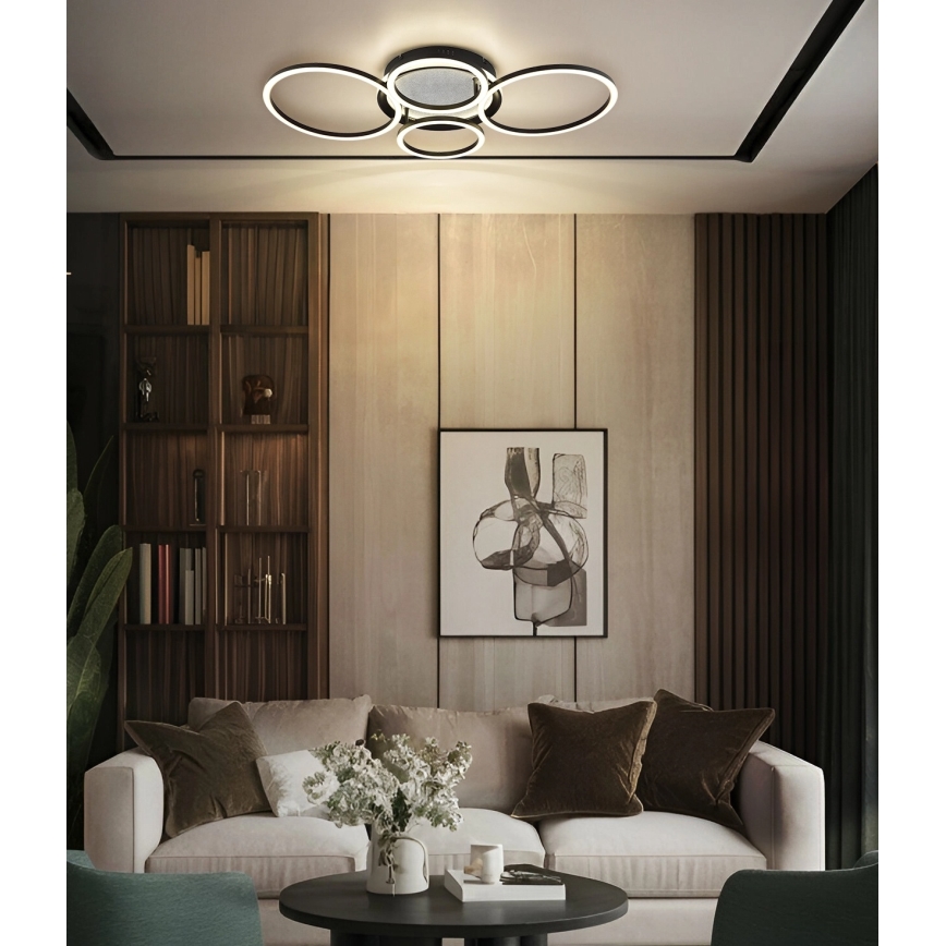 Globo - LED stropné svietidlo LED/40W/230V 4000K 72x52 cm čierne