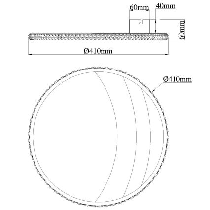 Globo - LED Stropné svietidlo LED/24W/230V 3000/4000/6000K pr. 41 cm zlaté
