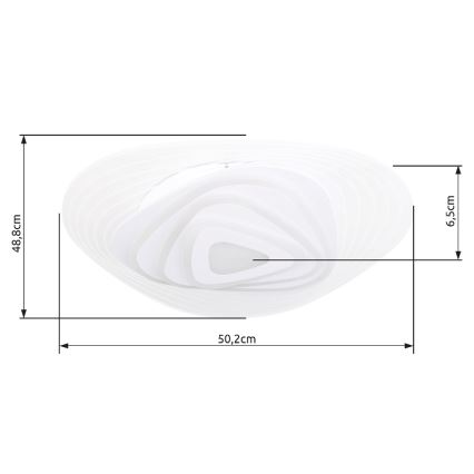 Globo - LED Stmievateľné stropné svietidlo LED/40W/230V 3000-6500K 50,2x48,8 cm Wi-Fi Tuya + diaľkové ovládanie