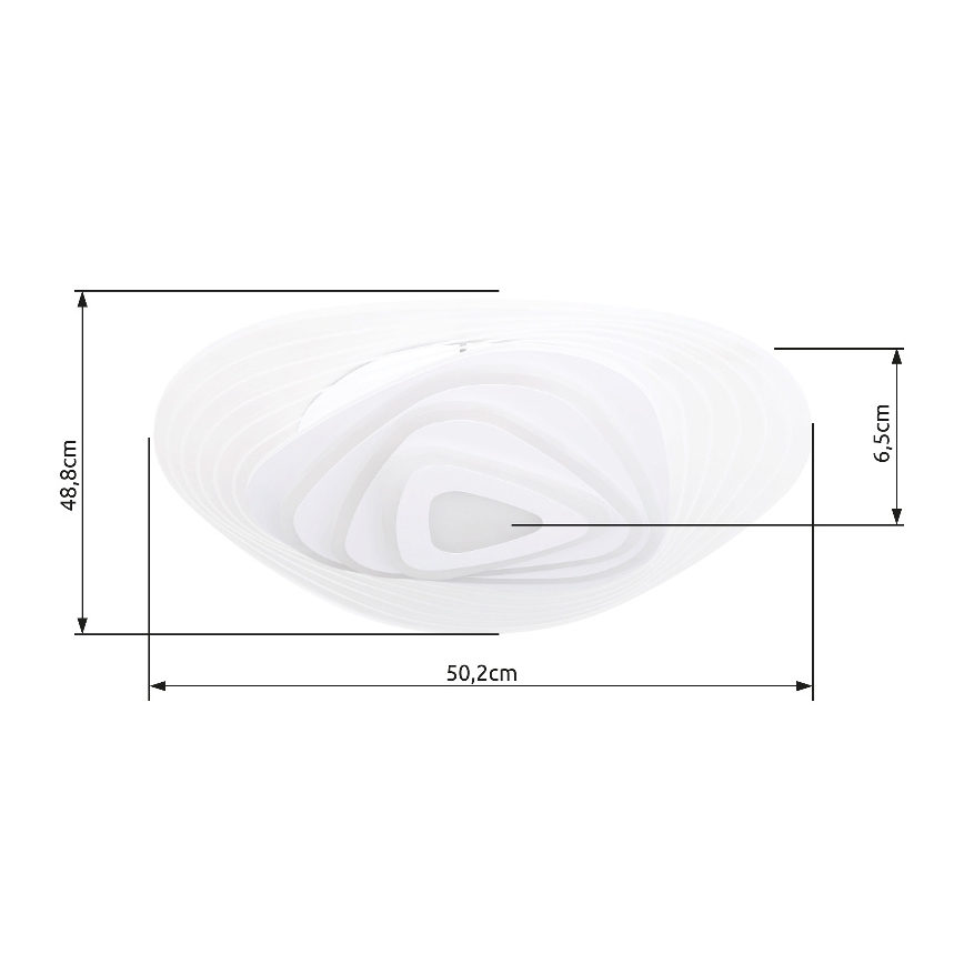 Globo - LED Stmievateľné stropné svietidlo LED/40W/230V 3000-6500K 50,2x48,8 cm Wi-Fi Tuya + diaľkové ovládanie