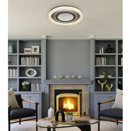 Globo - LED Stmievateľné stropné svietidlo LED/48W/230V 2700-6000K pr. 48 cm antracit + diaľkové ovládanie