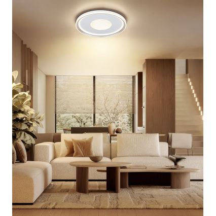 Globo - LED Stmievateľné stropné svietidlo LED/60W/230V 2700-6000K pr. 59 cm biela/krémová + diaľkové ovládanie