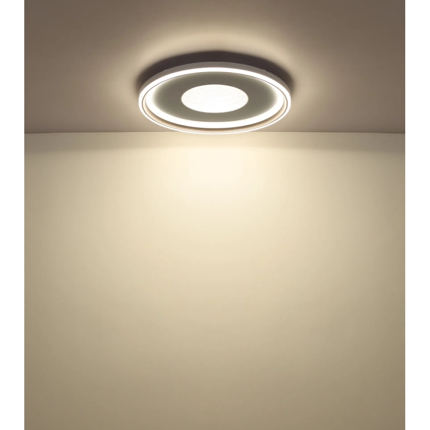 Globo - LED Stmievateľné stropné svietidlo LED/60W/230V 2700-6000K pr. 59 cm biela/krémová + diaľkové ovládanie