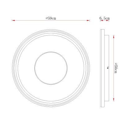 Globo - LED Stmievateľné stropné svietidlo LED/60W/230V 2700-6000K pr. 59 cm biela/krémová + diaľkové ovládanie