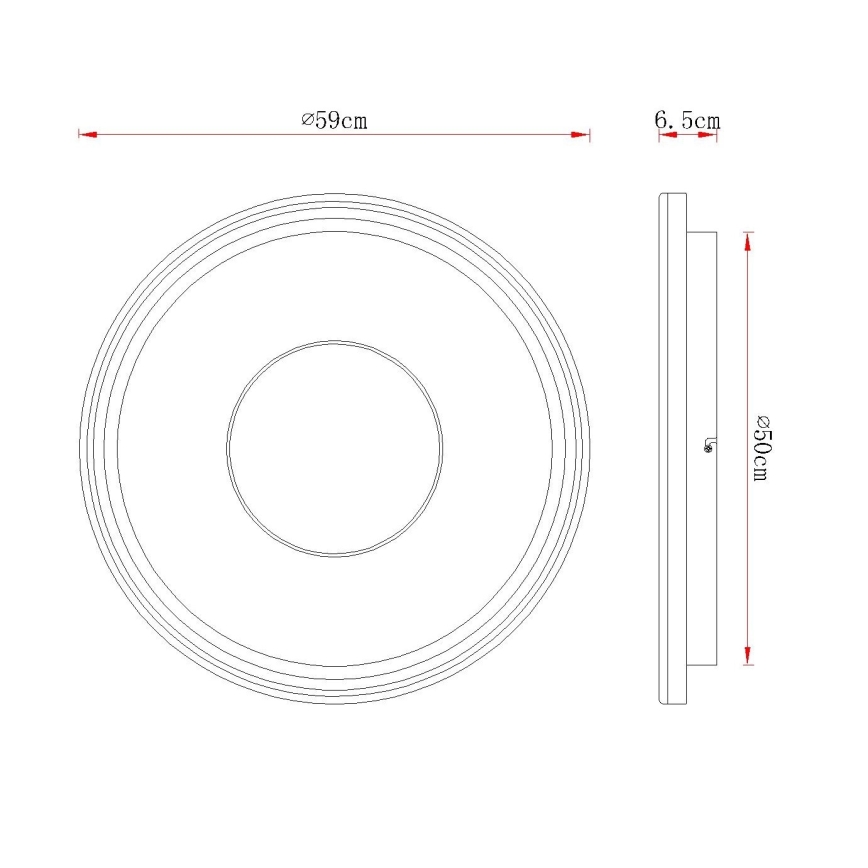 Globo - LED Stmievateľné stropné svietidlo LED/60W/230V 2700-6000K pr. 59 cm biela/krémová + diaľkové ovládanie