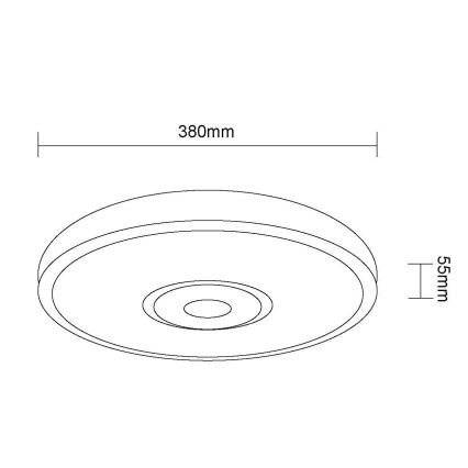 Globo - LED stropné svietidlo LED/24W/230V 3000/4000/6000K priemer 38 cm matný chróm