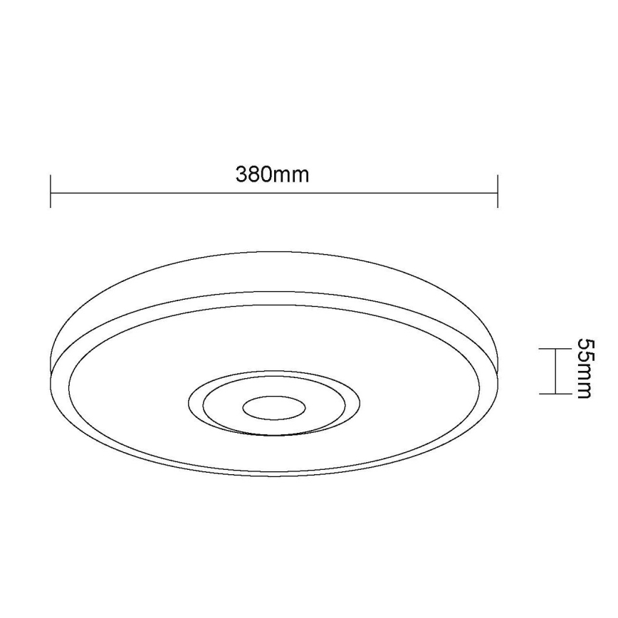 Globo - LED stropné svietidlo LED/24W/230V 3000/4000/6000K priemer 38 cm matný chróm