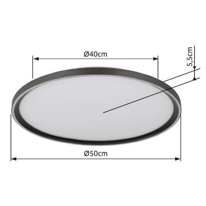 Globo - LED Stmievateľné stropné svietidlo LED/48W/230V pr. 50 cm 2700-6000K + diaľkové ovládanie