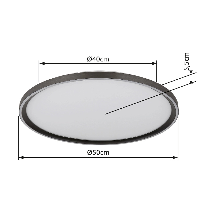 Globo - LED Stmievateľné stropné svietidlo LED/48W/230V pr. 50 cm 2700-6000K + diaľkové ovládanie