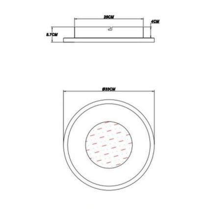 Globo - LED Stropné svietidlo LED/24W/230V 2700/4500/6500K pr. 33 cm