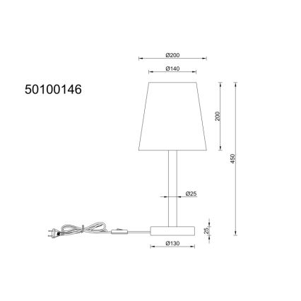 Globo - Stolná lampa 1xE14/25W/230V