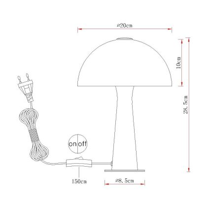 Globo - Stolová lampa 1xE14/25W/230V biela
