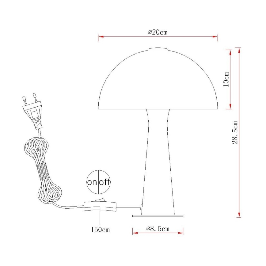 Globo - Stolová lampa 1xE14/25W/230V biela