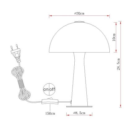 Globo - Stolná lampa 1xE14/25W/230V čierna