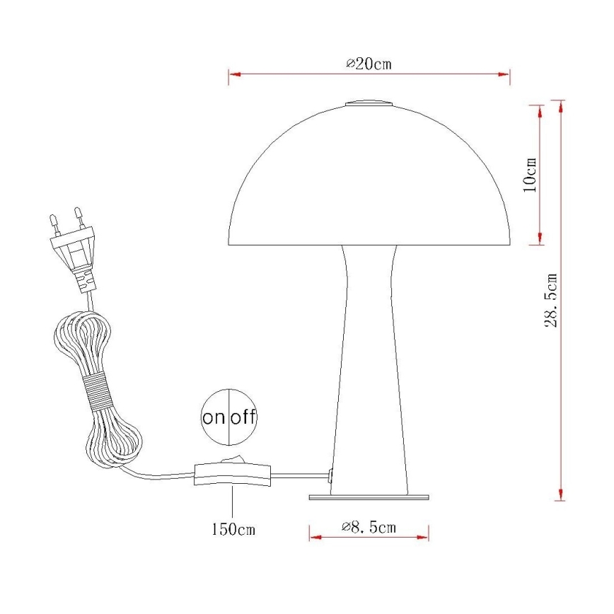 Globo - Stolná lampa 1xE14/25W/230V čierna