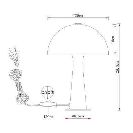 Globo - Stolná lampa 1xE14/25W/230V béžová