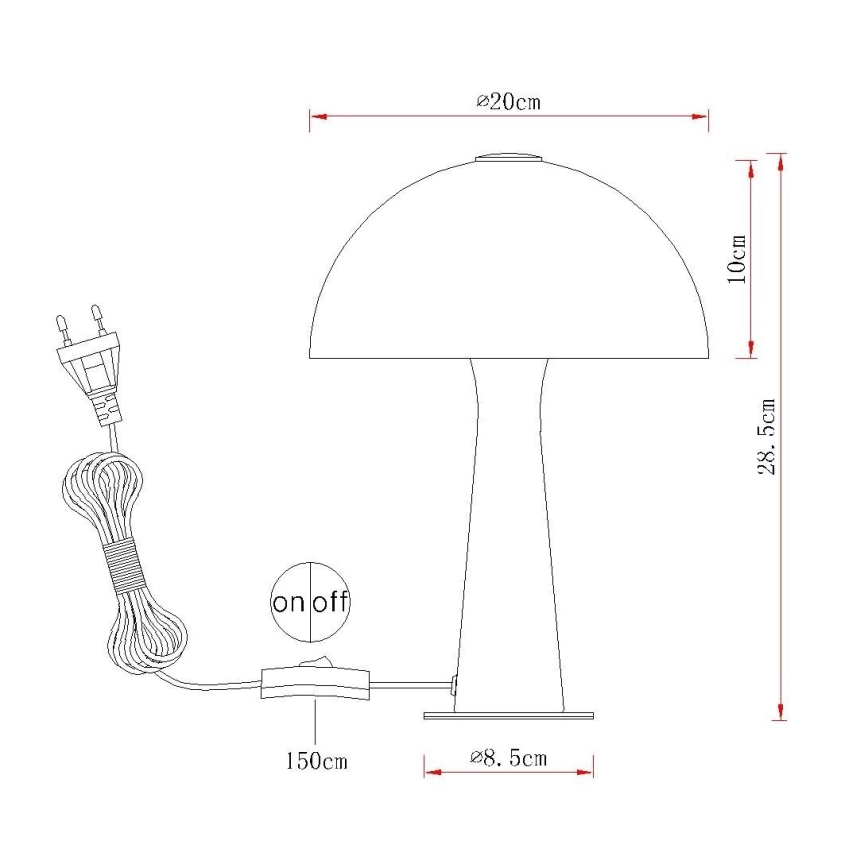 Globo - Stolná lampa 1xE14/25W/230V béžová
