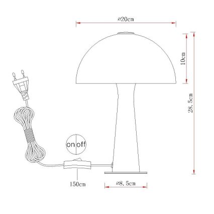Globo - Stolná lampa 1xE14/25W/230V matný chróm