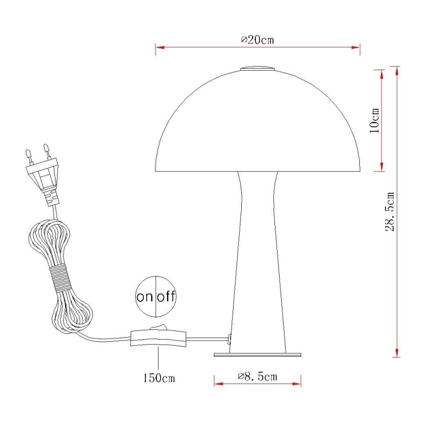 Globo - Stolná lampa 1xE14/25W/230V matný chróm
