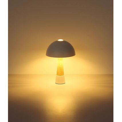 Globo - Stolná lampa 1xE27ILLU/40W/230V béžová