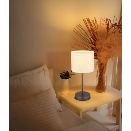Globo - Stolová lampa 1xE27/25W/230V čierna/béžová