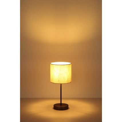 Globo - Stolová lampa 1xE27/25W/230V čierna/béžová
