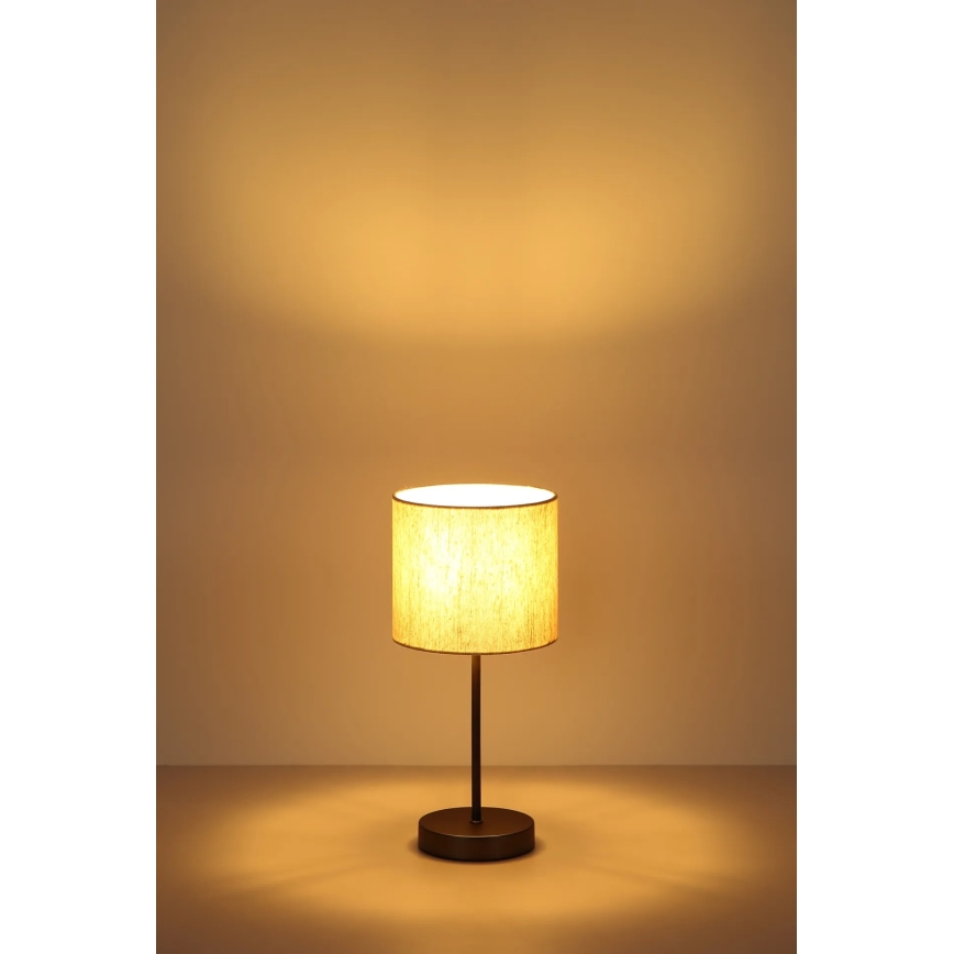 Globo - Stolová lampa 1xE27/25W/230V čierna/béžová