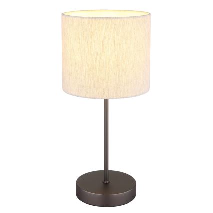 Globo - Stolová lampa 1xE27/25W/230V čierna/béžová