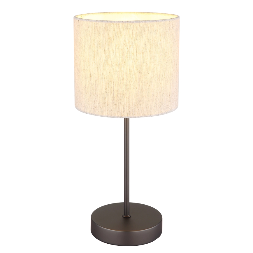 Globo - Stolová lampa 1xE27/25W/230V čierna/béžová