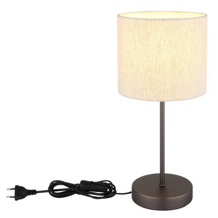 Globo - Stolová lampa 1xE27/25W/230V čierna/béžová