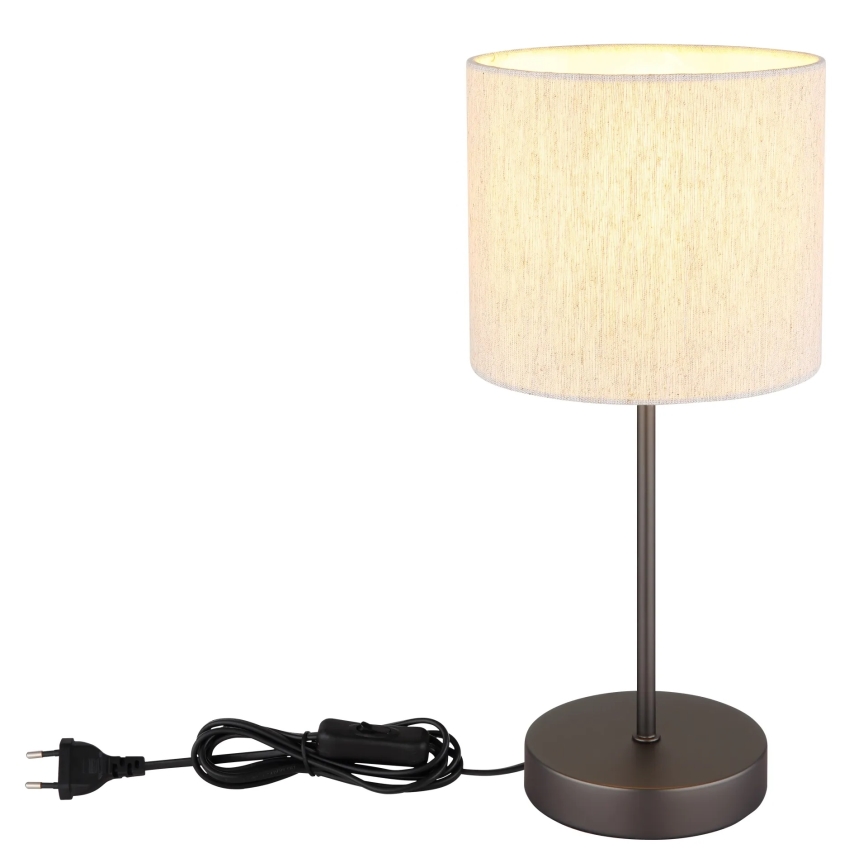 Globo - Stolová lampa 1xE27/25W/230V čierna/béžová