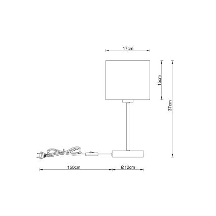 Globo - Stolová lampa 1xE27/25W/230V čierna/béžová