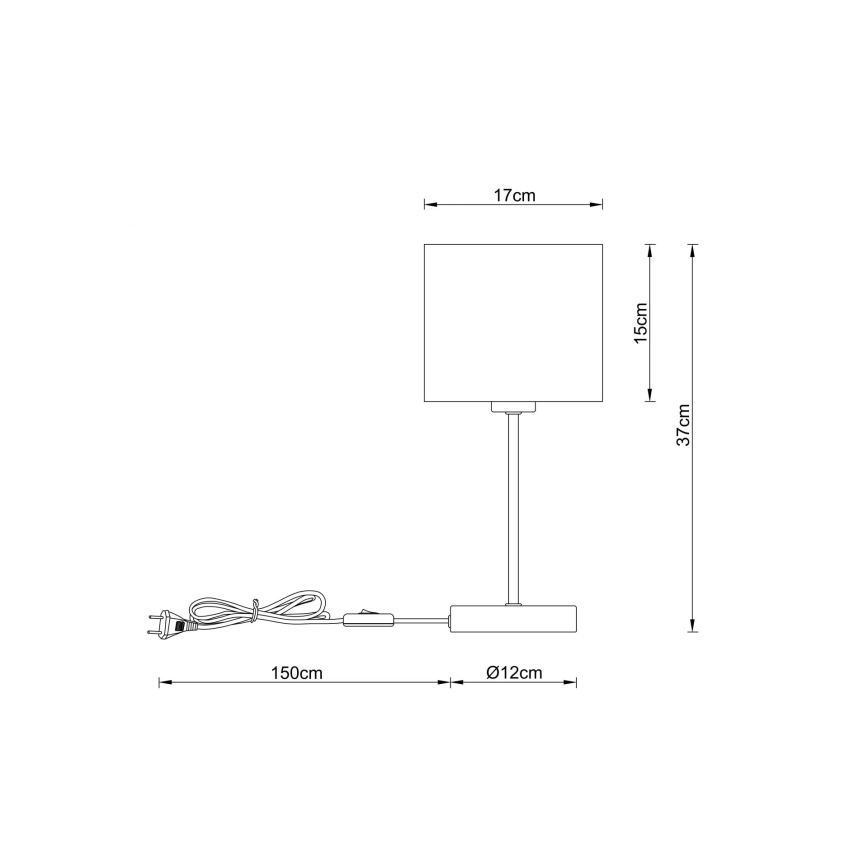 Globo - Stolová lampa 1xE27/25W/230V čierna/béžová
