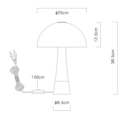 Globo - Stolná lampa 1xE27ILLU/40W/230V zelená