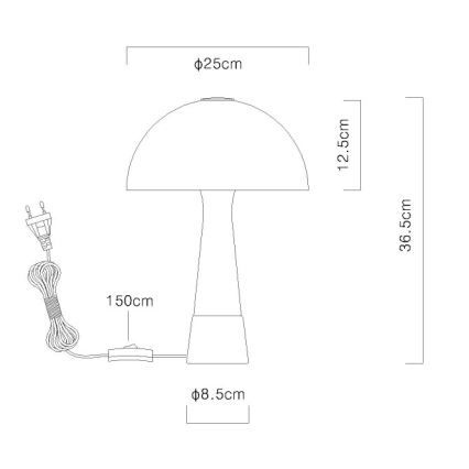 Globo - Stolná lampa 1xE27ILLU/40W/230V béžová