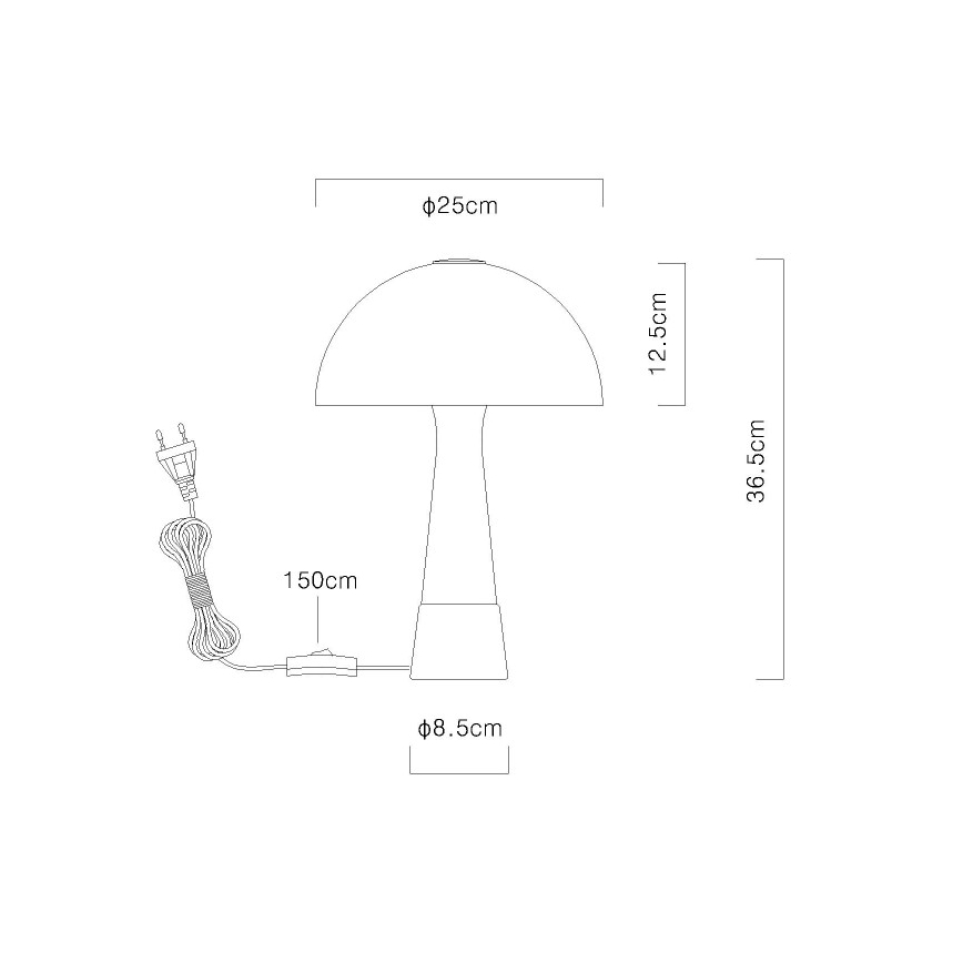 Globo - Stolná lampa 1xE27ILLU/40W/230V biela