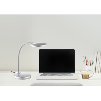 Globo - LED Stmievateľná flexibilná dotyková stolná lampa LED/4,6W/230V strieborná
