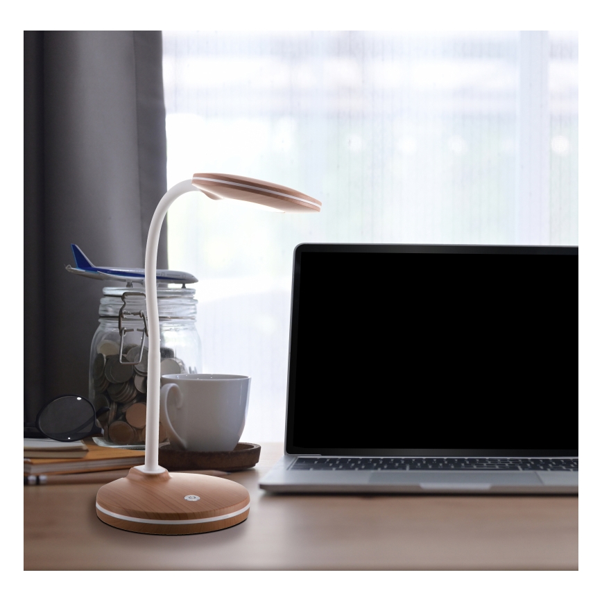 Globo - LED Stmievateľná flexibilná dotyková stolná lampa LED/4,6W/230V hnedá