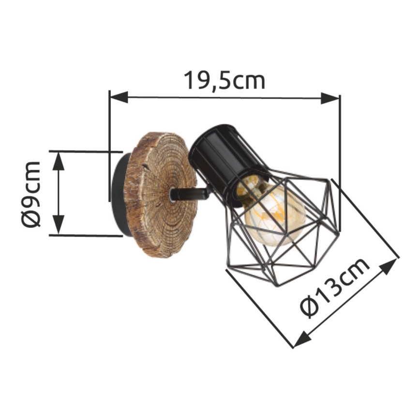 Globo - Nástenné bodové svietidlo 1xE27/60W/230V