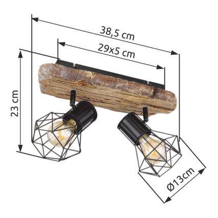 Globo - Bodové svietidlo 2xE27/60W/230V