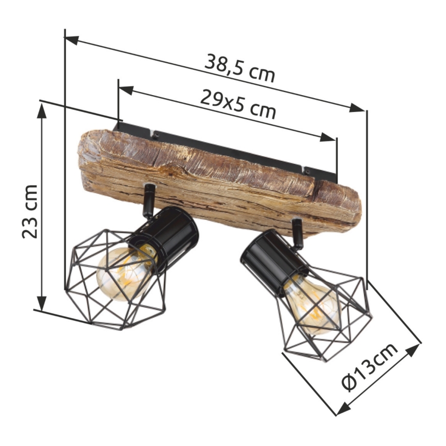 Globo - Bodové svietidlo 2xE27/60W/230V