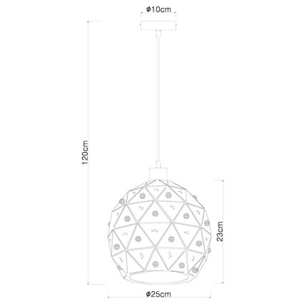 Globo 54029H - Luster na lanku JODIE 1xE27/60W/230V pr. 25 cm
