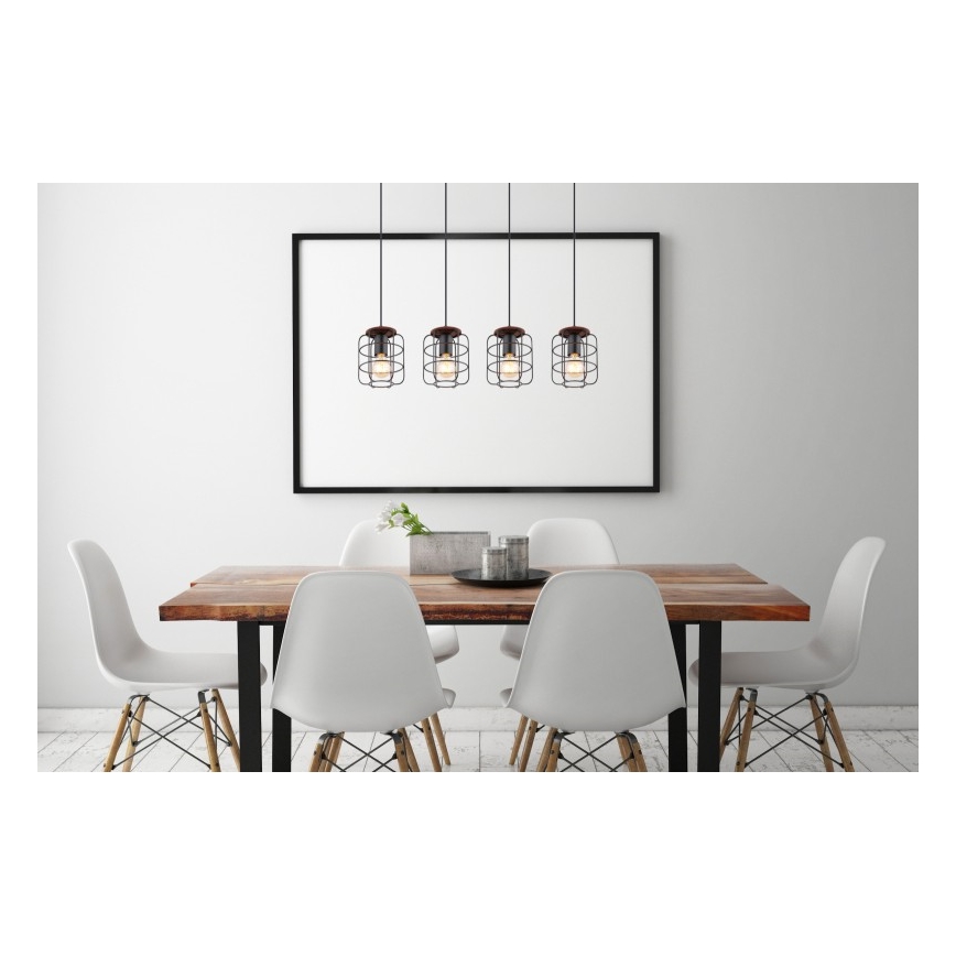 Globo - Závesné svietidlo na lankách 4xE27/40W/230V