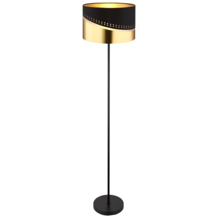 Globo - Stojacia lampa 1xE27/60W/230V pr. 35 cm čierna/zlatá
