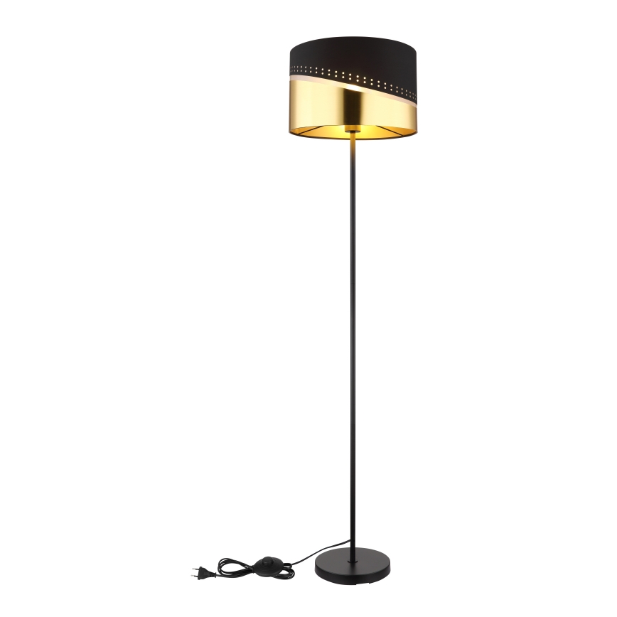 Globo - Stojacia lampa 1xE27/60W/230V pr. 35 cm čierna/zlatá