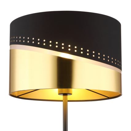 Globo - Stojacia lampa 1xE27/60W/230V pr. 35 cm čierna/zlatá