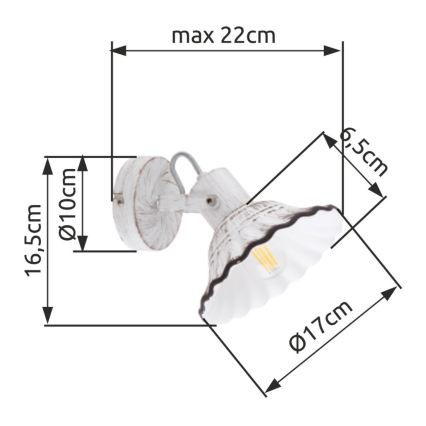 Globo - Nástenné bodové svietidlo 1xE27/40W/230V
