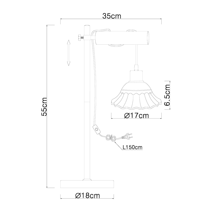 Globo - Stolná lampa 1xE27/40W/230V